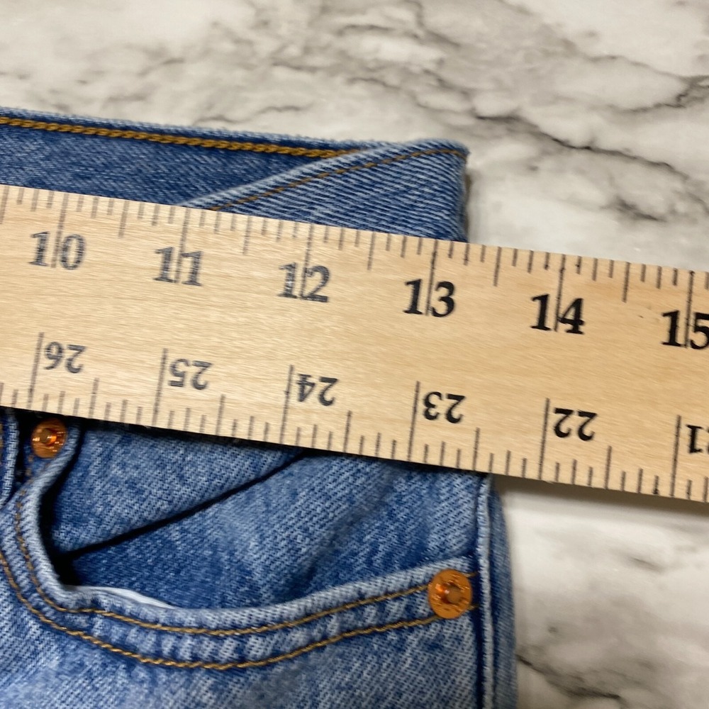 Levis Wedgie Jeans Womens Size 26 Blue PREMIUM Denim Button‎ Fly Cotton Denim - Picture 11 of 12